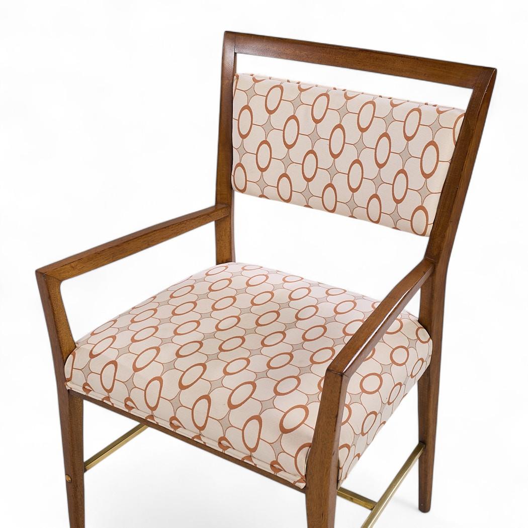 Paul McCobb pour la Collection IRWIN Chaises de salle à manger en noyer et laiton - Lot de 8 en vente 6