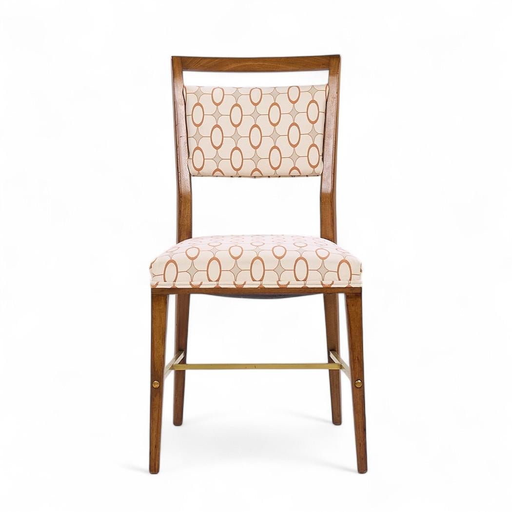 Paul McCobb pour la Collection IRWIN Chaises de salle à manger en noyer et laiton - Lot de 8 Bon état - En vente à Countryside, IL