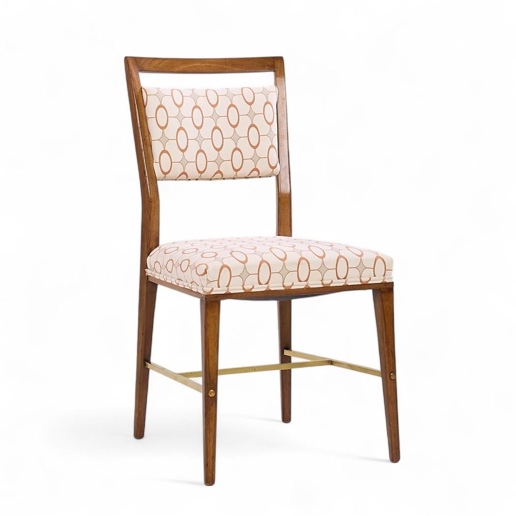 20ième siècle Paul McCobb pour la Collection IRWIN Chaises de salle à manger en noyer et laiton - Lot de 8 en vente