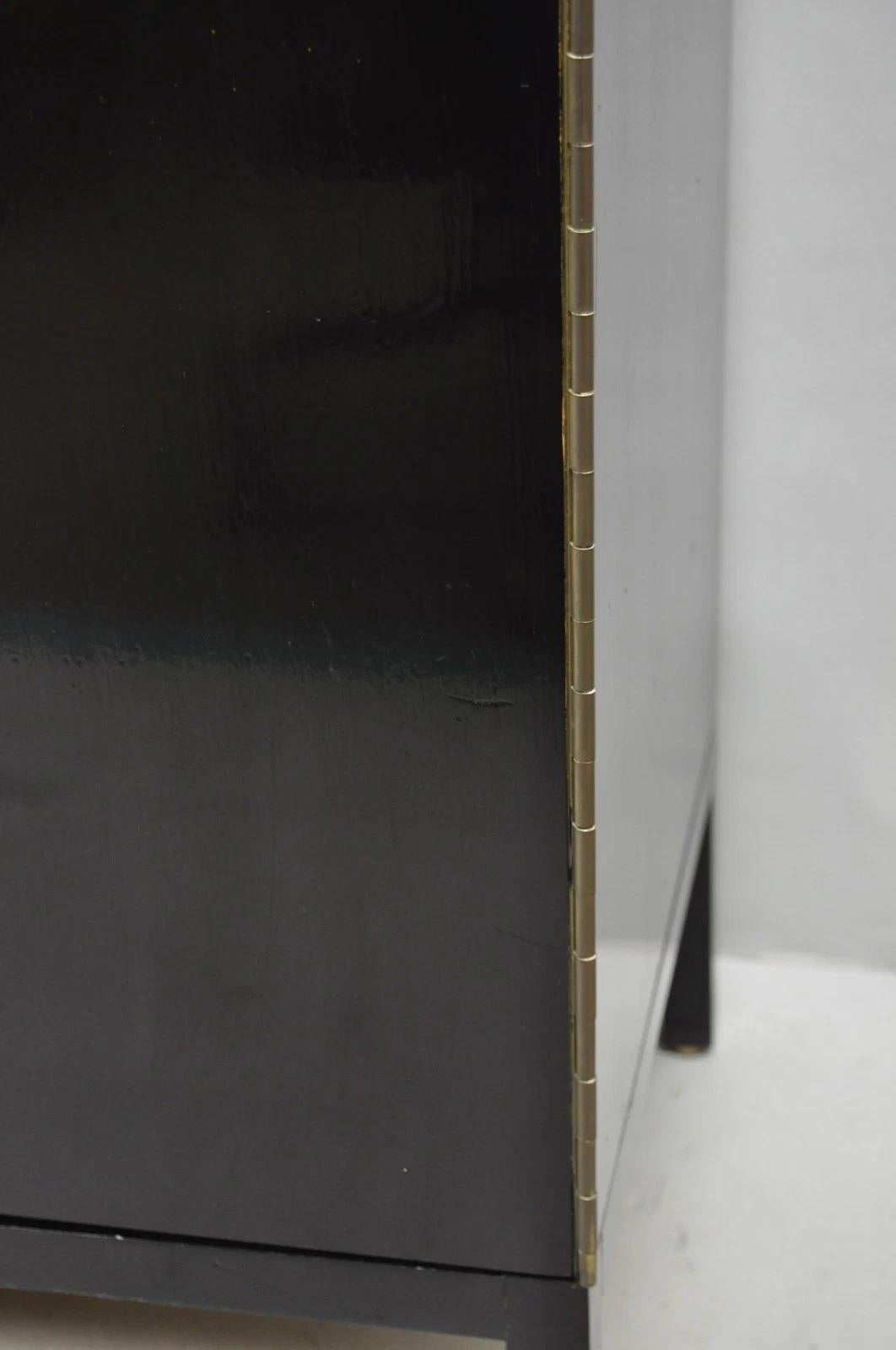 Paul McCobb per Calvin Irwin Credenza con piano in travertino e mogano nero in vendita 9