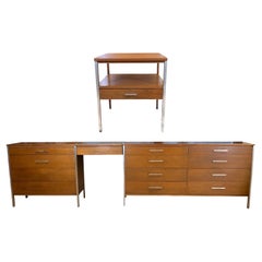 Lineares 4teiliges Waschtisch-Schminkzimmer-Set von Paul Mccobb für Calvin, Mid-Century Modern