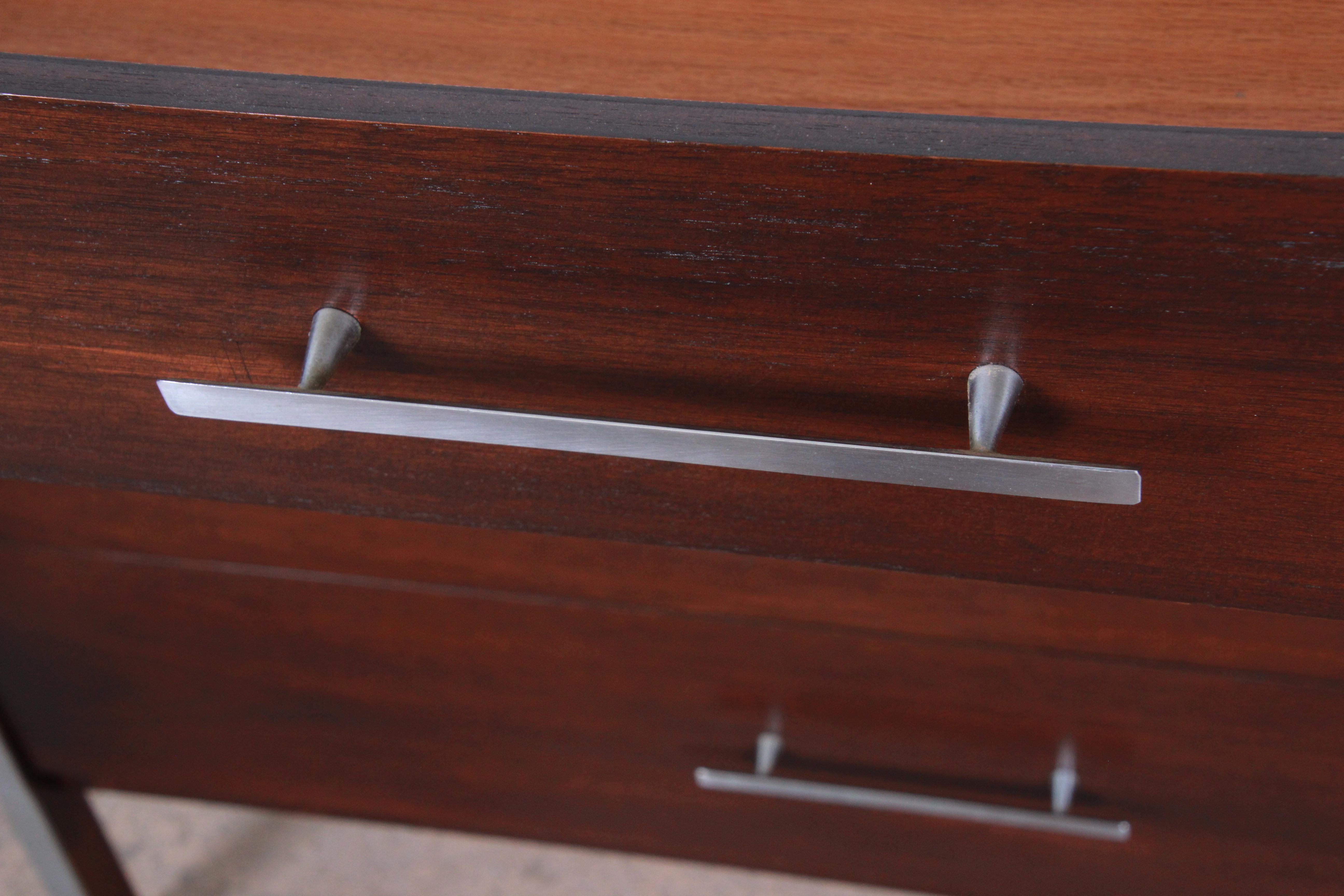 Paul McCobb for Calvin Linear Group Four-Drawer Chest of Drawers, Refinished In Good Condition In South Bend, IN