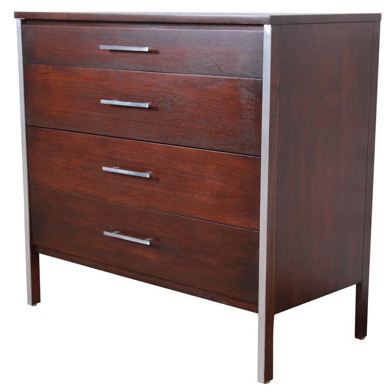 Paul McCobb for Calvin Linear Group Four-Drawer Chest of Drawers, Refinished For Sale