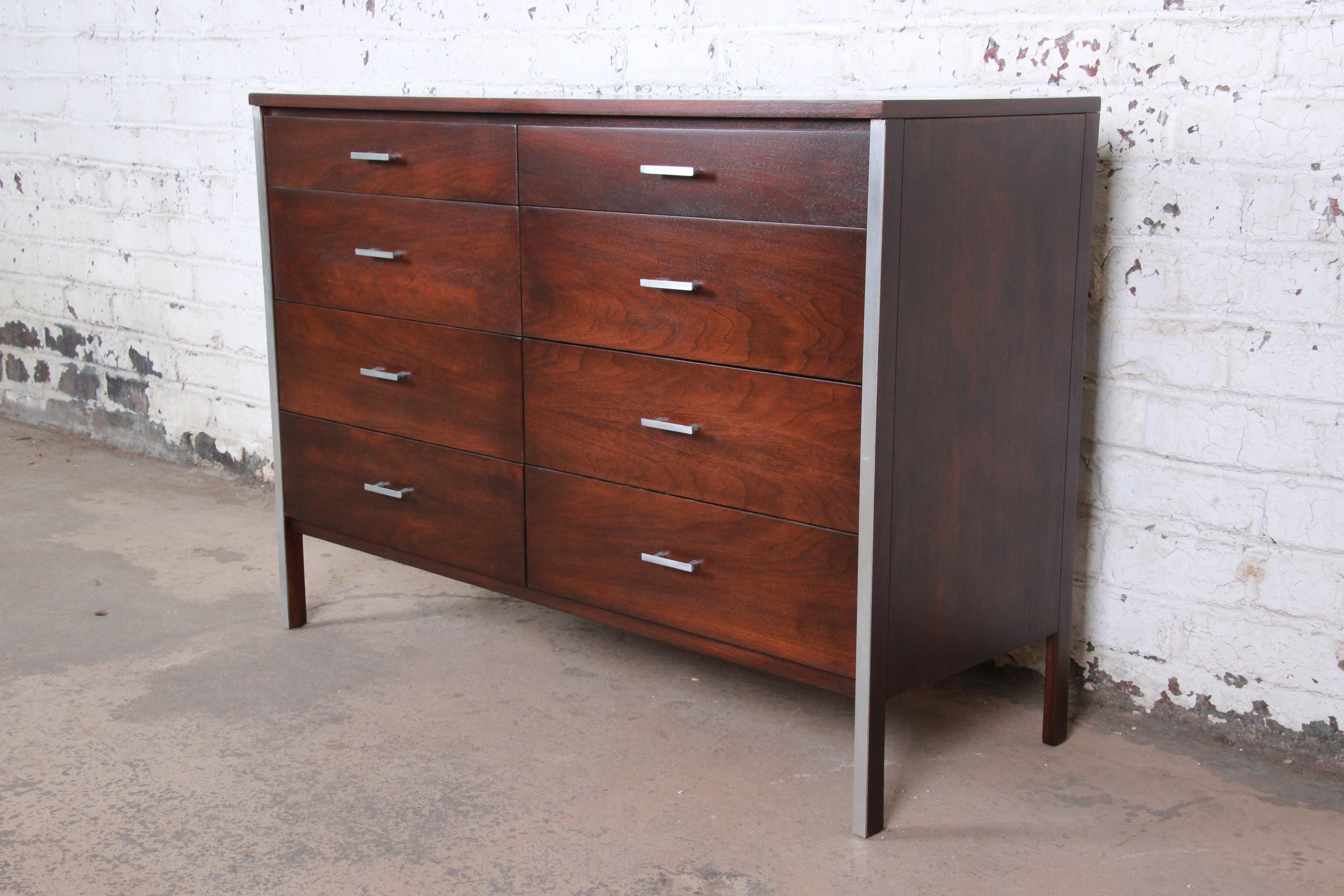 Mid-Century Modern Paul McCobb for Calvin Linear Group Long Dresser or Credenza, Newly Refinished