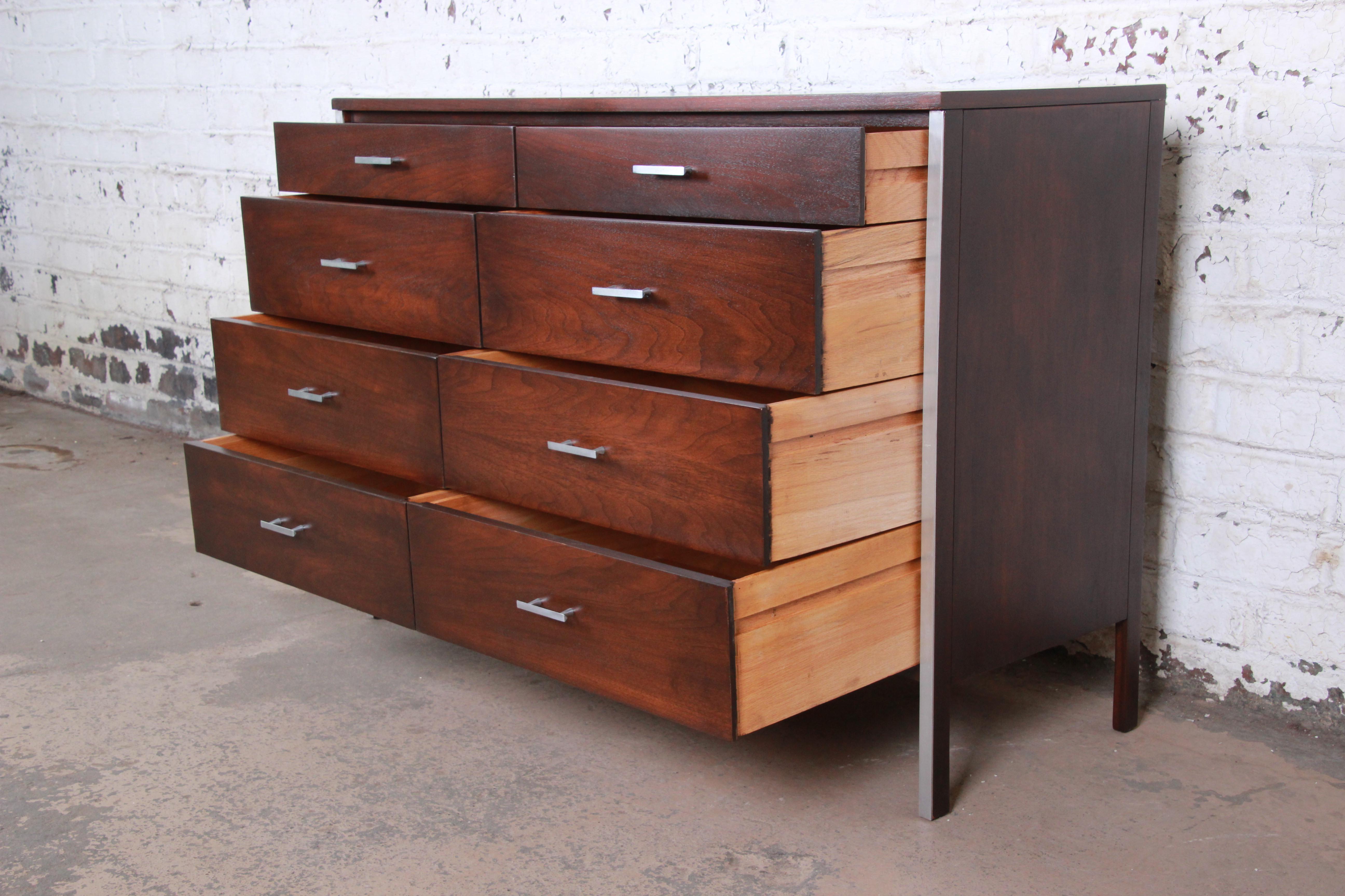 Mid-20th Century Paul McCobb for Calvin Linear Group Long Dresser or Credenza, Newly Refinished
