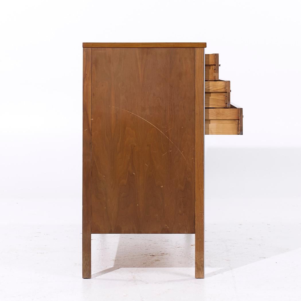 American Paul McCobb for Calvin Linear Mid Century Walnut Credenza For Sale