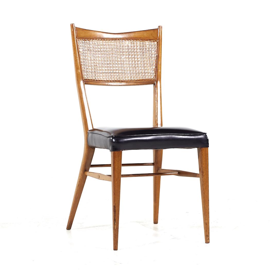 American Paul McCobb for Calvin Mahogany and Cane Dining Chairs - Set of 6 For Sale