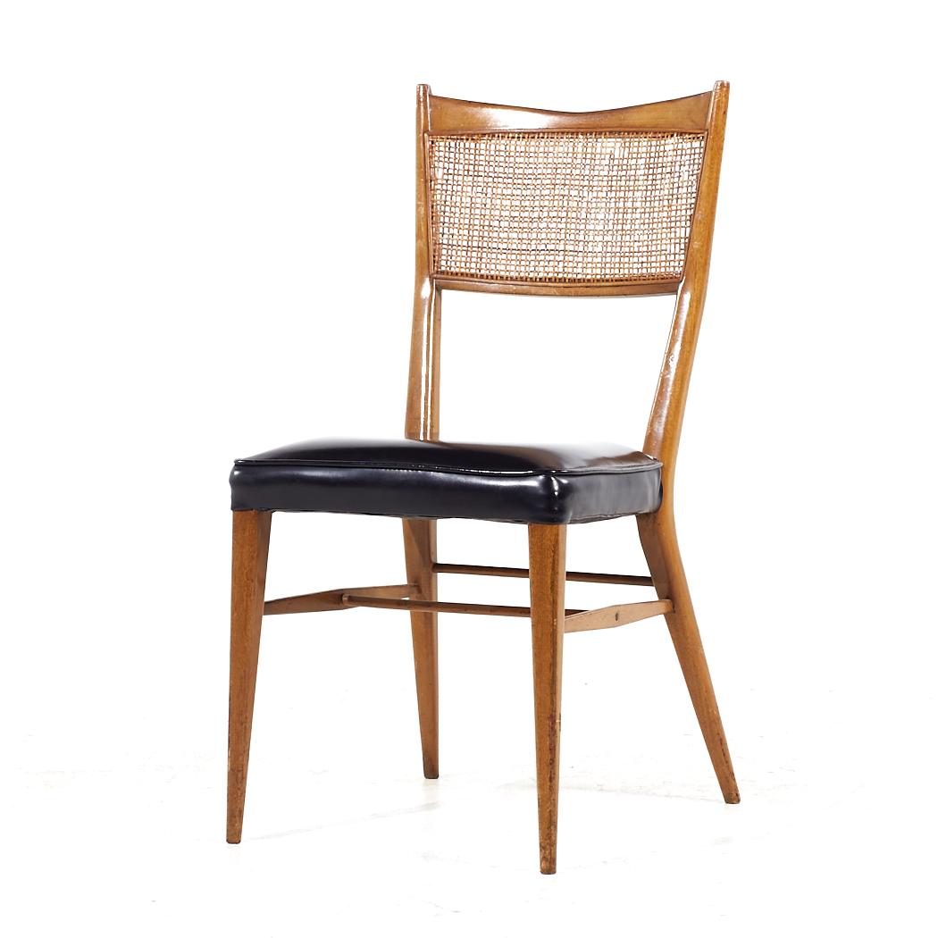 Late 20th Century Paul McCobb for Calvin Mahogany and Cane Dining Chairs - Set of 6 For Sale