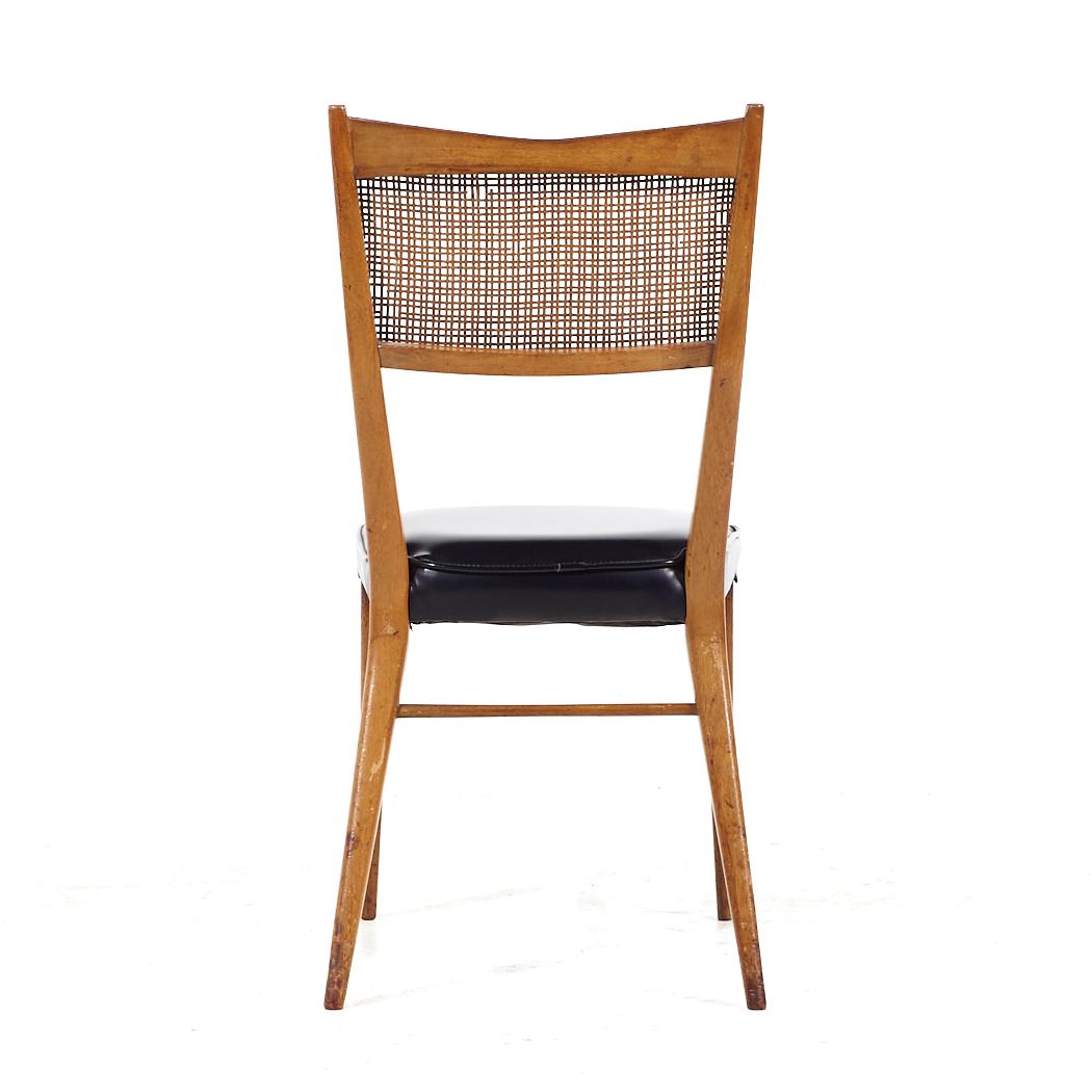 Paul McCobb for Calvin Mahogany and Cane Dining Chairs - Set of 6 For Sale 1