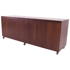 Vintage Paul McCobb for Calvin Mid Century 16-Drawer Mahogany and Brass Sideboard Buffet