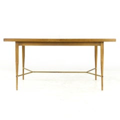 Paul McCobb for Calvin Midcentury Brass and Mahogany Dining Table with Leaves