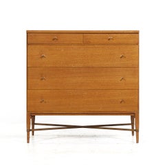 Paul McCobb for Calvin Mid Century Brass X Base Dresser Chest of Drawers