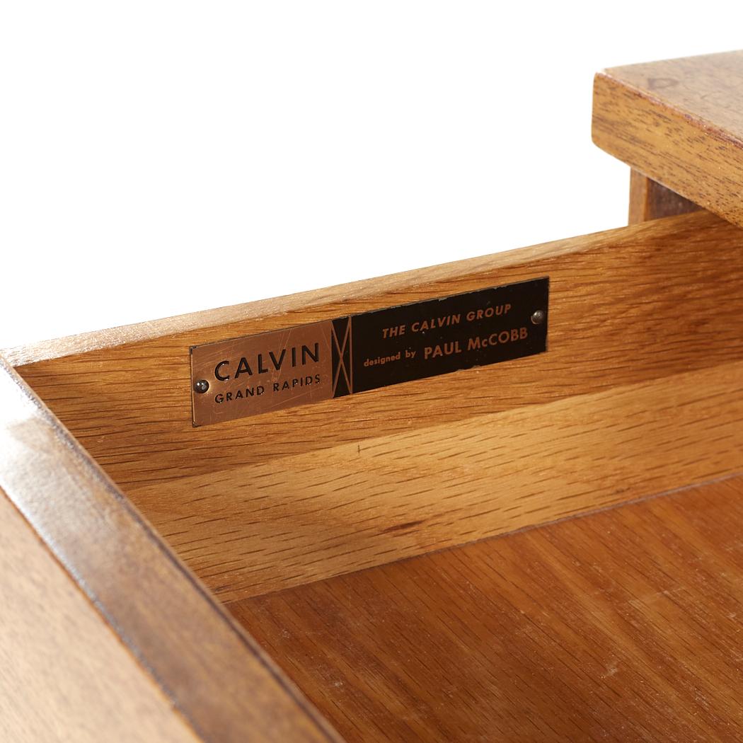 Paul McCobb for Calvin Mid Century Brass X Base Dresser Chest of Drawers - Pair For Sale 6