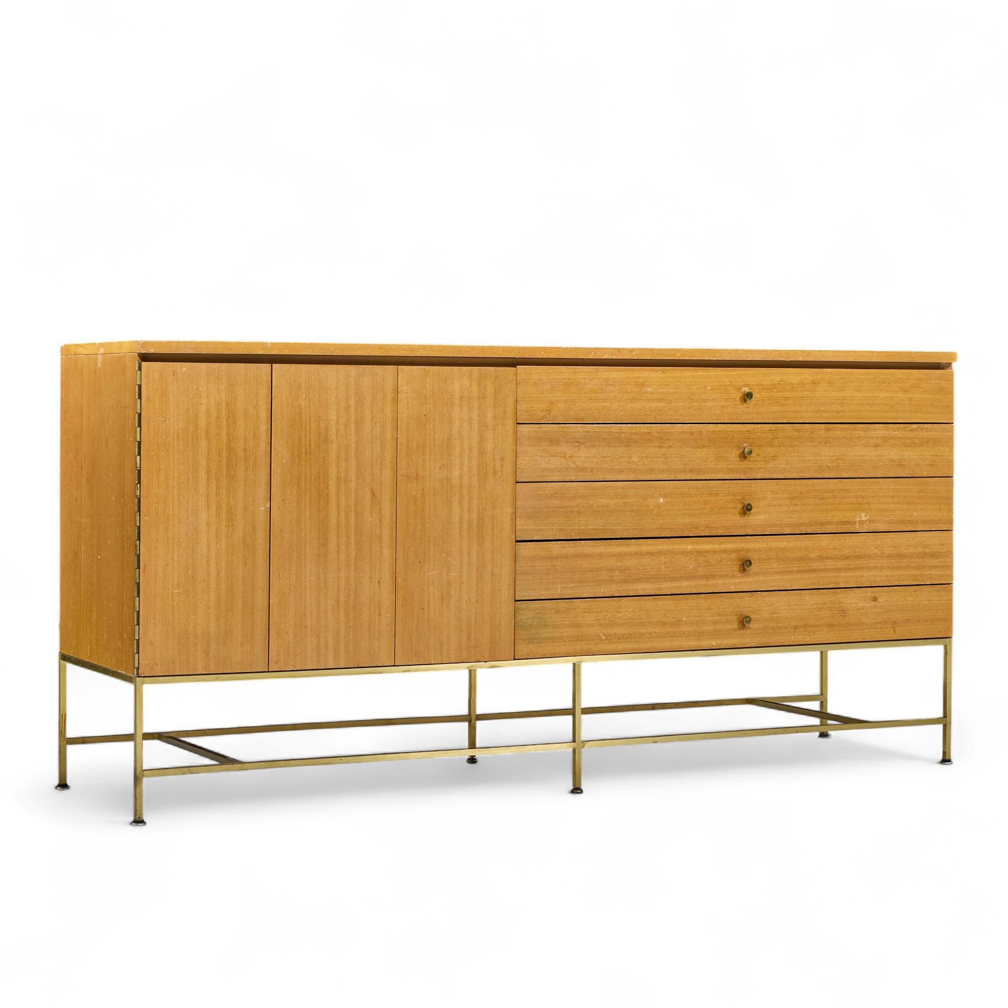 20th Century Paul McCobb for Calvin Mid Century Buffet and Hutch For Sale