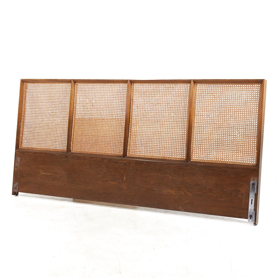Mid-Century Modern Paul McCobb for Calvin Mid Century Cane King Headboard For Sale