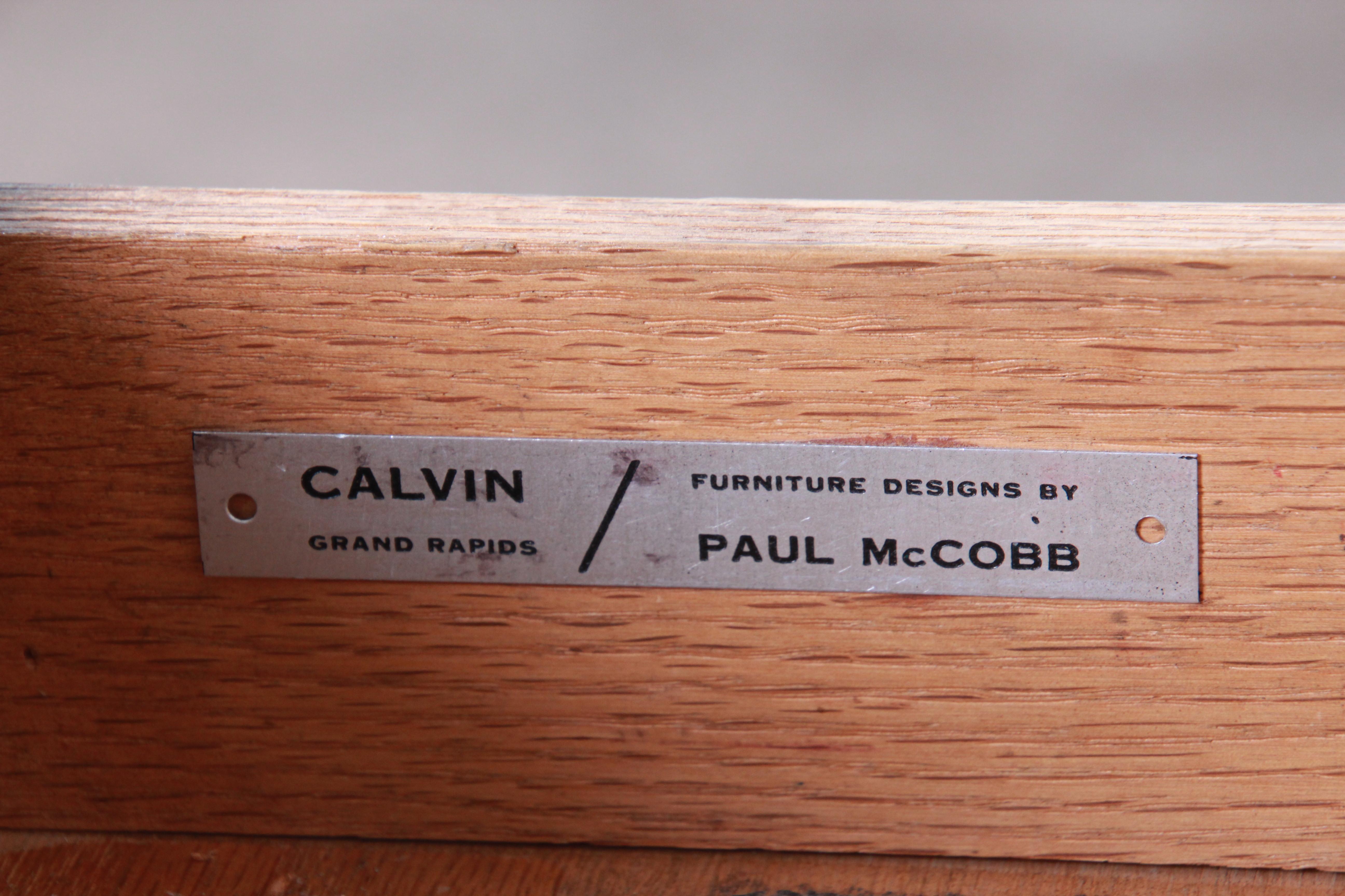 Paul McCobb for Calvin Mid-Century Modern Ebonized Desk, Newly Refinished 7