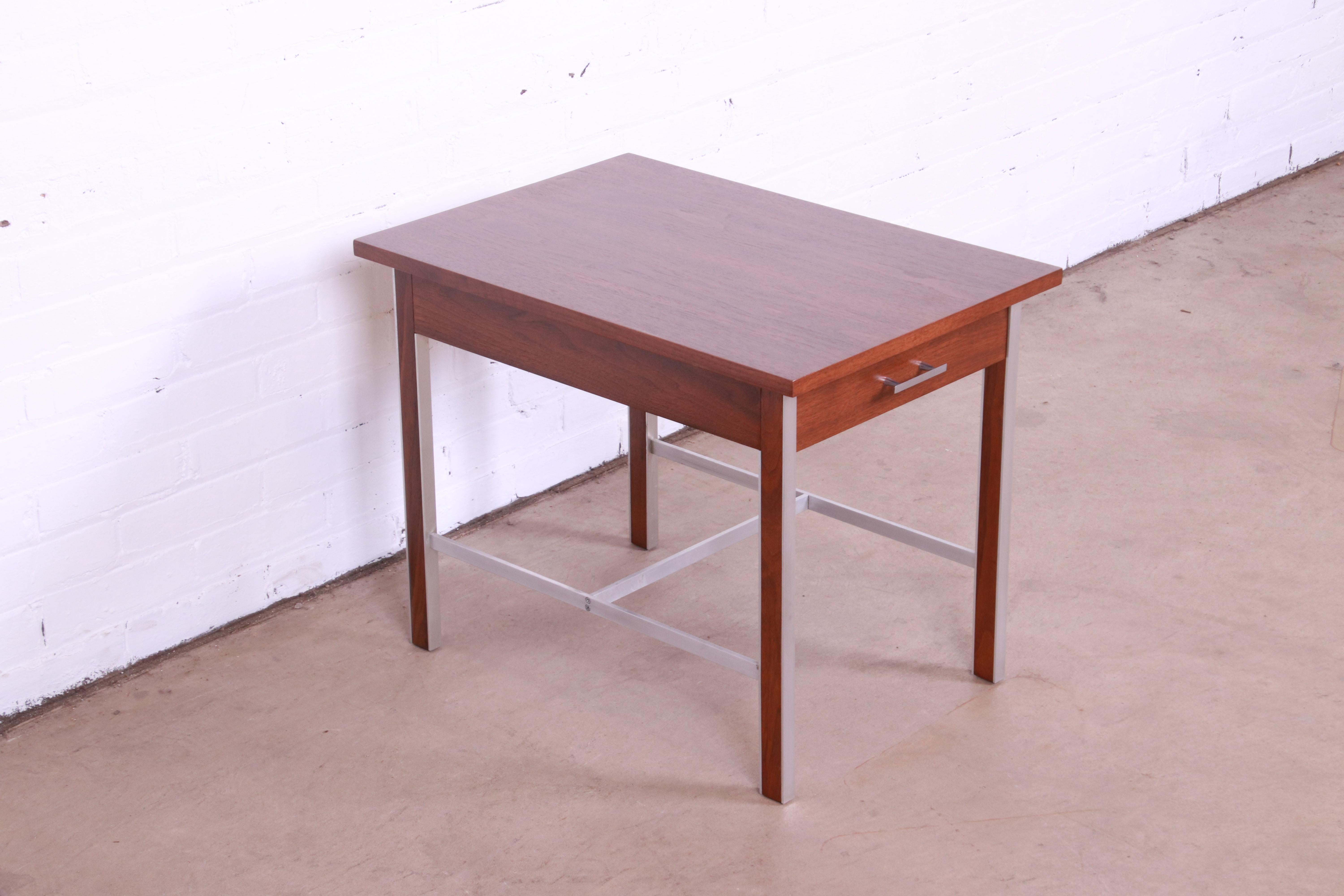 Mid-20th Century Paul McCobb for Calvin Mid-Century Modern Walnut Nightstand, Newly Refinished For Sale