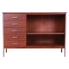 Paul McCobb for Calvin Mid-Century Modern Walnut Sideboard Credenza, Refinished