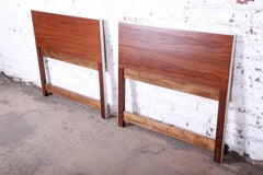 Paul McCobb for Calvin Mid-Century Modern Walnut Twin Headboards, Pair