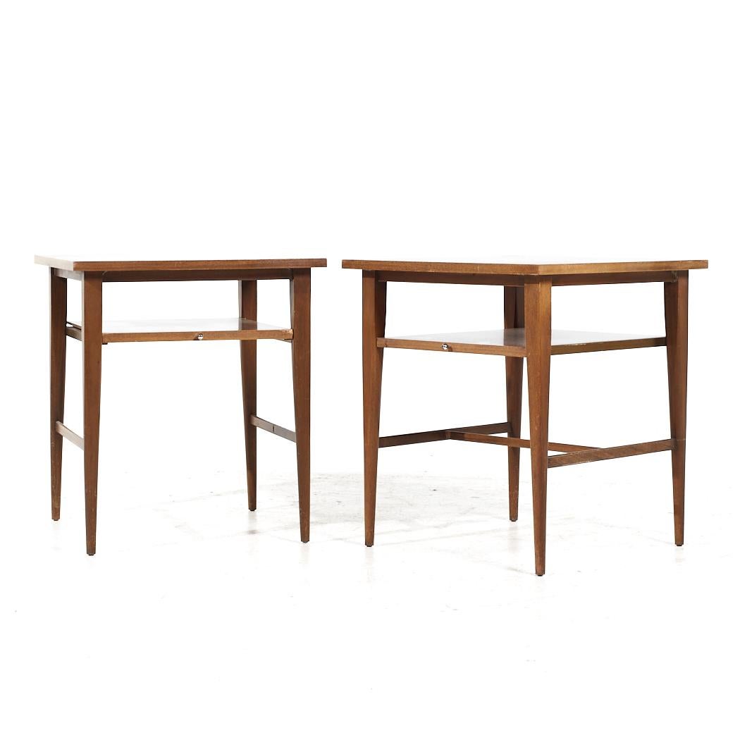 Mid-Century Modern Paul McCobb for Calvin Mid Century Side Table Nightstands - Pair For Sale