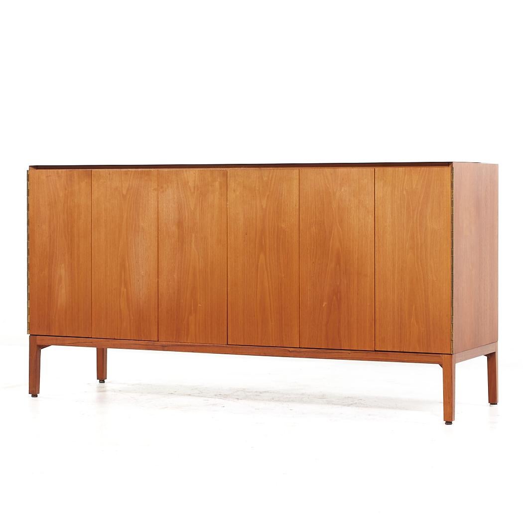 Mid-Century Modern Paul McCobb for Calvin Mid Century Vitrolite and Bleached Mahogany Credenza For Sale