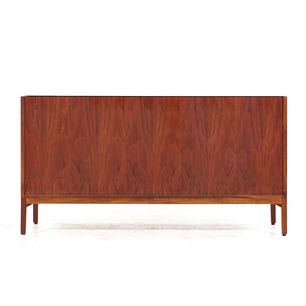 Paul McCobb for Calvin Mid Century Vitrolite and Bleached Mahogany Credenza In Good Condition For Sale In Countryside, IL
