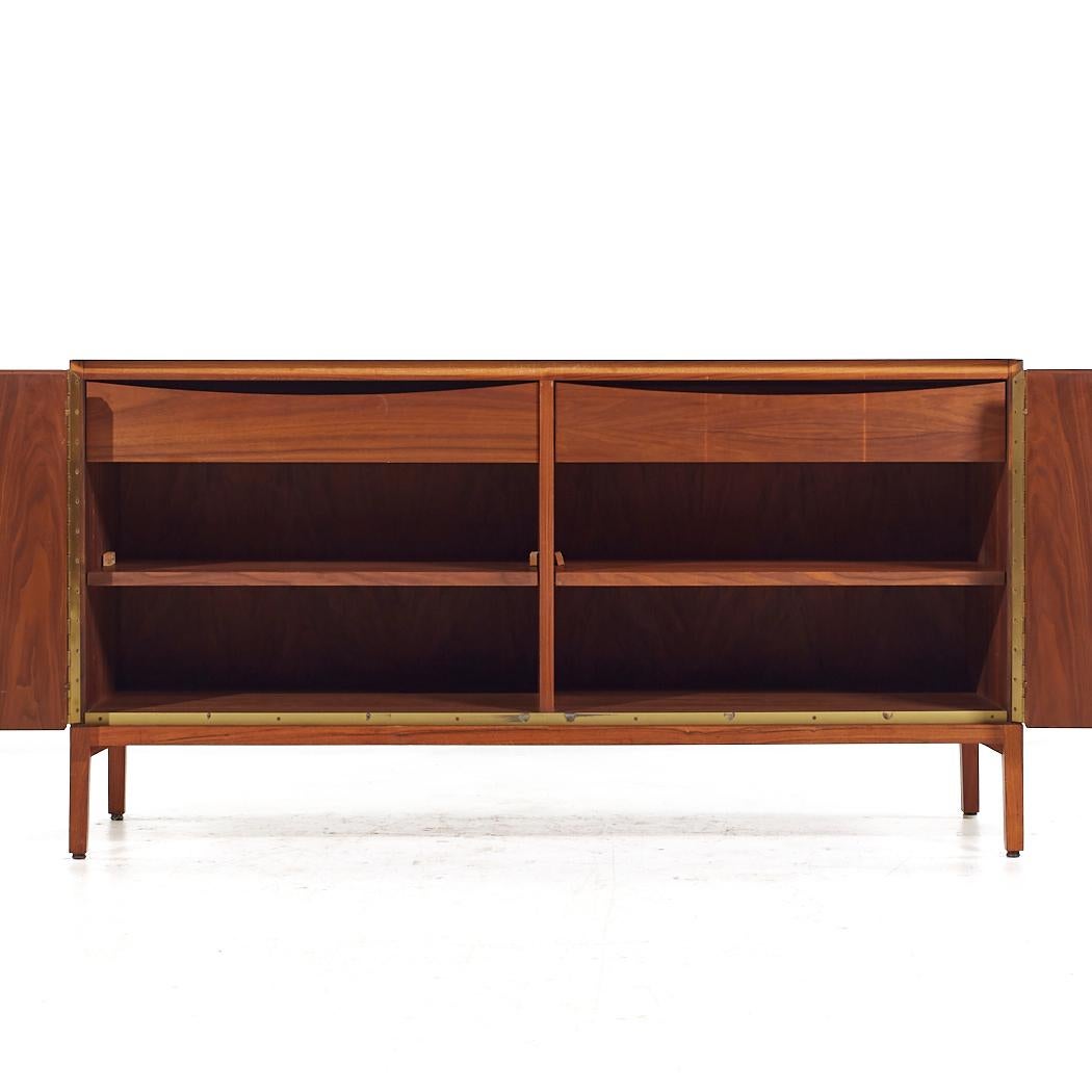 Paul McCobb for Calvin Mid Century Vitrolite and Bleached Mahogany Credenza For Sale 2