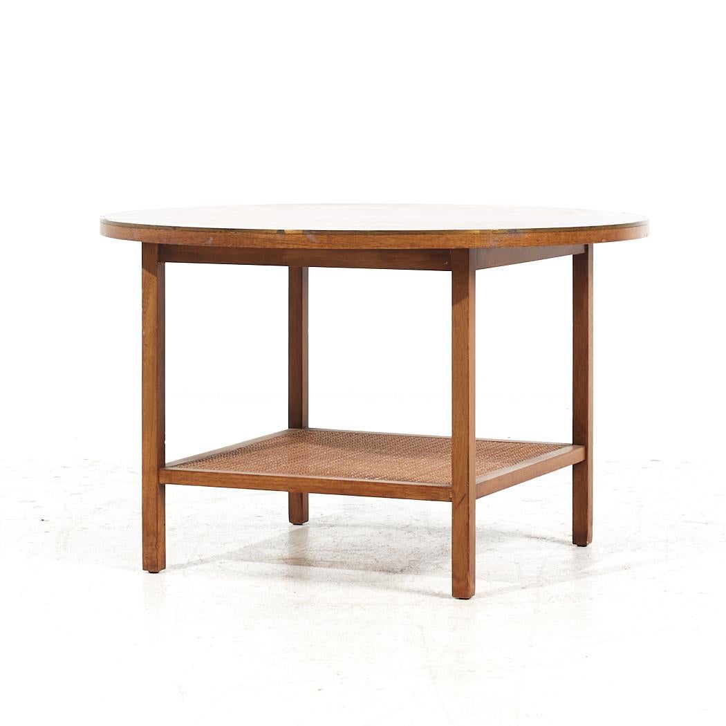 Mid-Century Modern Paul McCobb for Calvin Mid Century Walnut and Cane Coffee Table For Sale