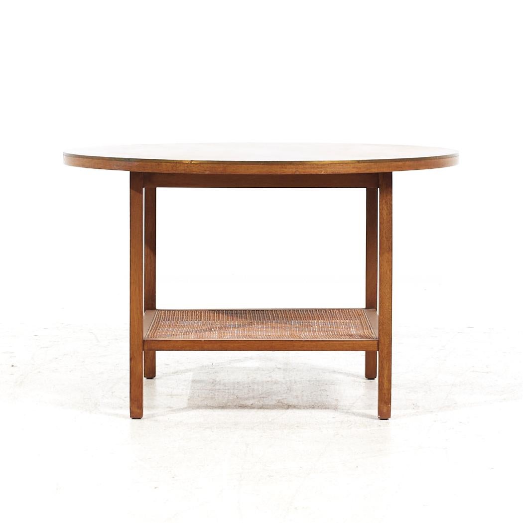 American Paul McCobb for Calvin Mid Century Walnut and Cane Coffee Table