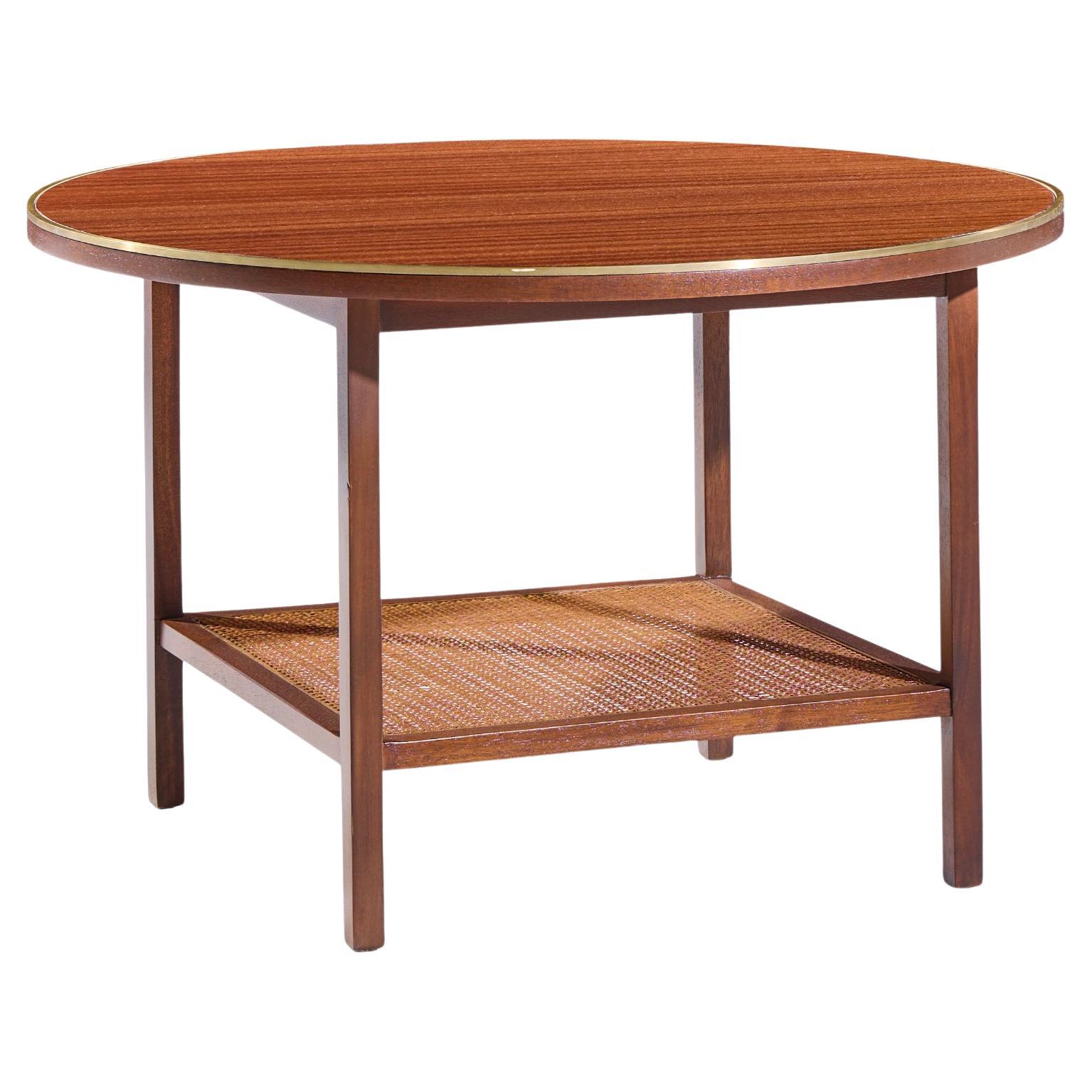 Mesa baja de nogal y caña Paul McCobb para Calvin Mid Century