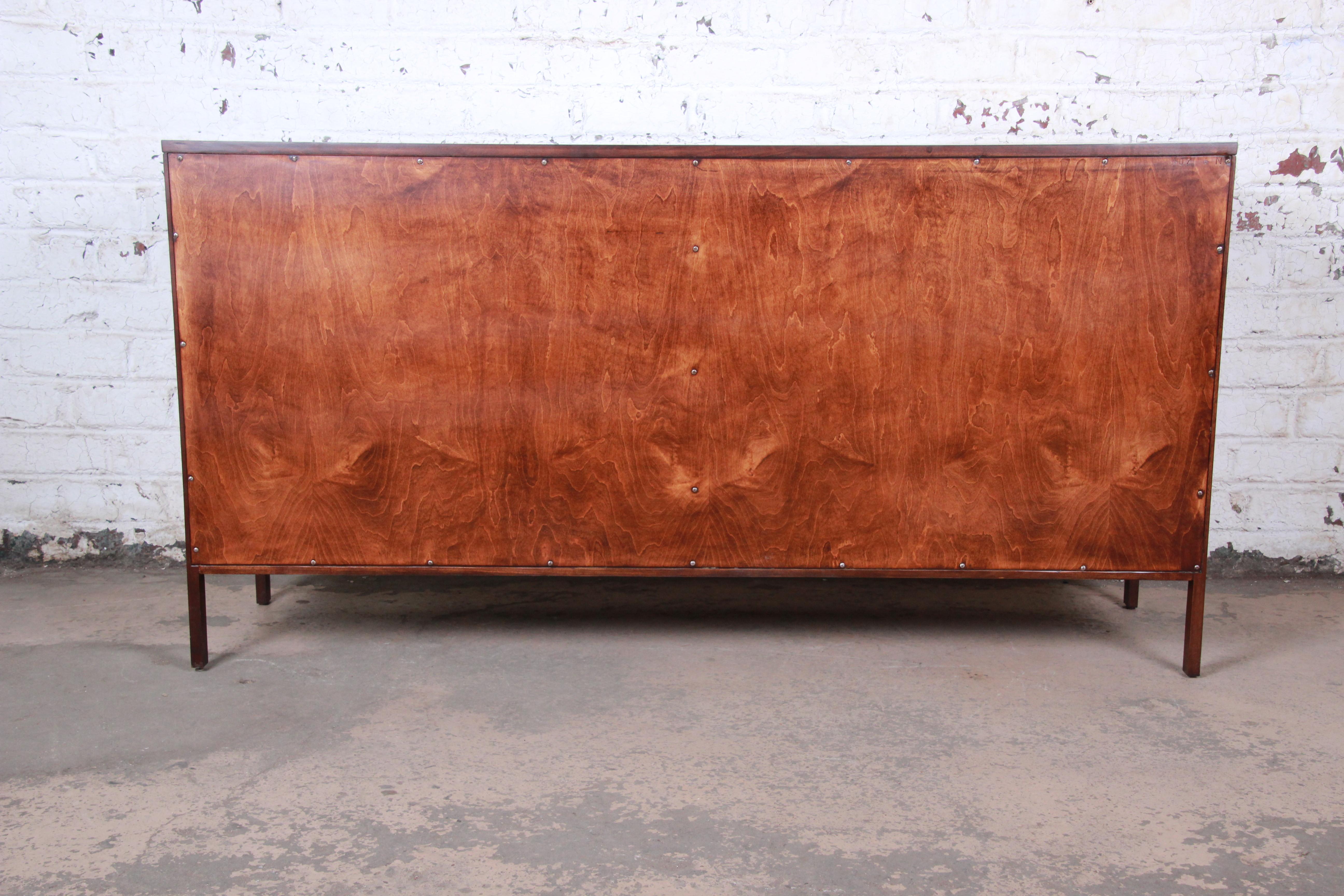 Paul McCobb for Calvin Midcentury Walnut Dresser or Credenza, Newly Restored 9