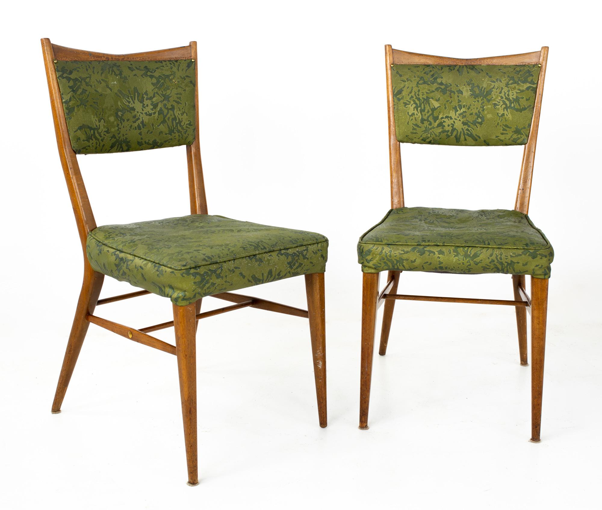 Paul McCobb for Calvin Mid Century chairs - pair
Each chair measures: 17.25 wide x 18.25 deep x 34.25 high, with a seat height of 18 inches

All pieces of furniture can be had in what we call restored vintage condition. That means the piece is