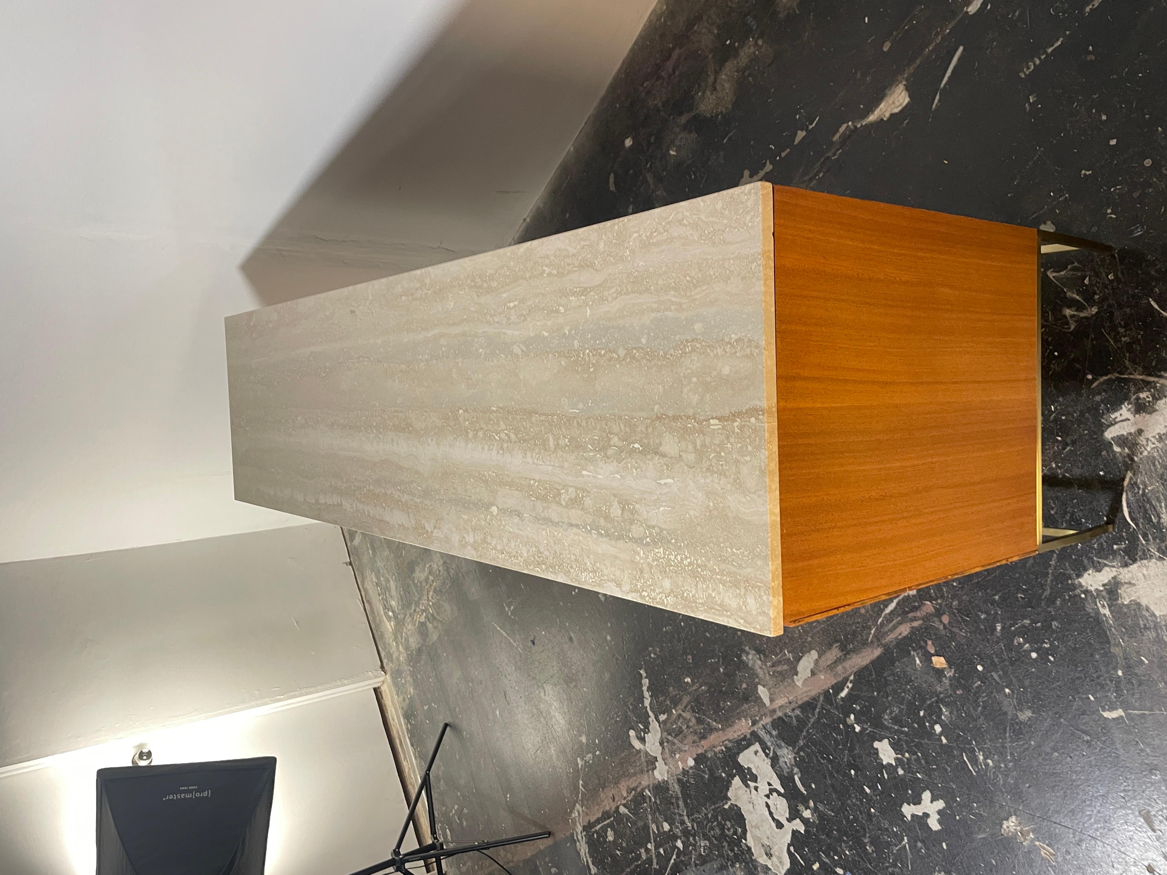 Paul McCobb for Calvin Travertine Top Credenza 4
