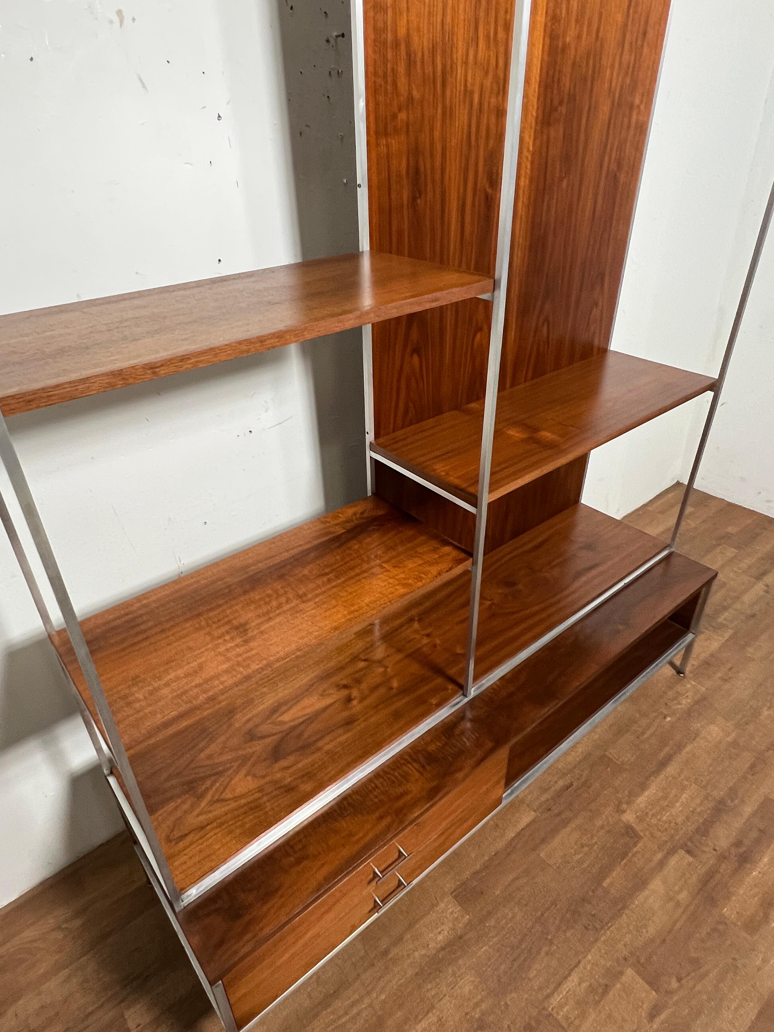Paul McCobb pour Calvin Etagere / Room Divider deux pièces Circa 1960s Bon état - En vente à Peabody, MA