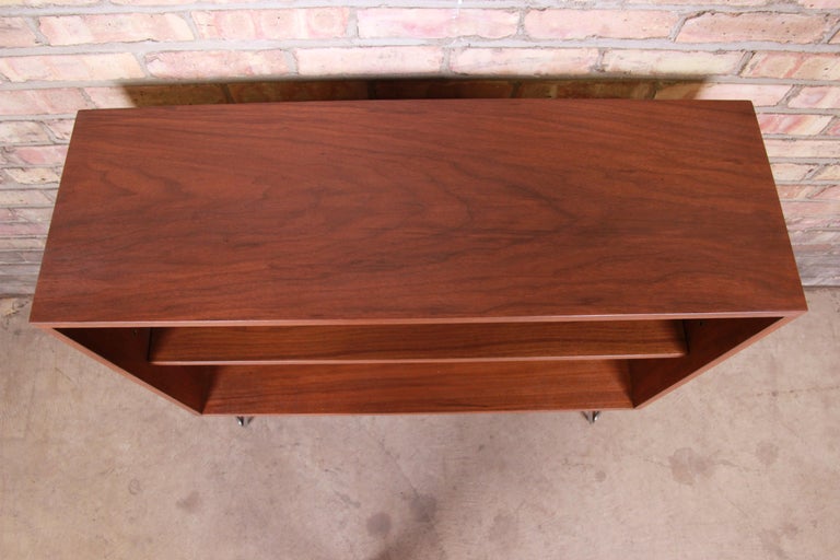 Paul McCobb for Calvin Walnut Bookcase on Hairpin Legs, Newly ...