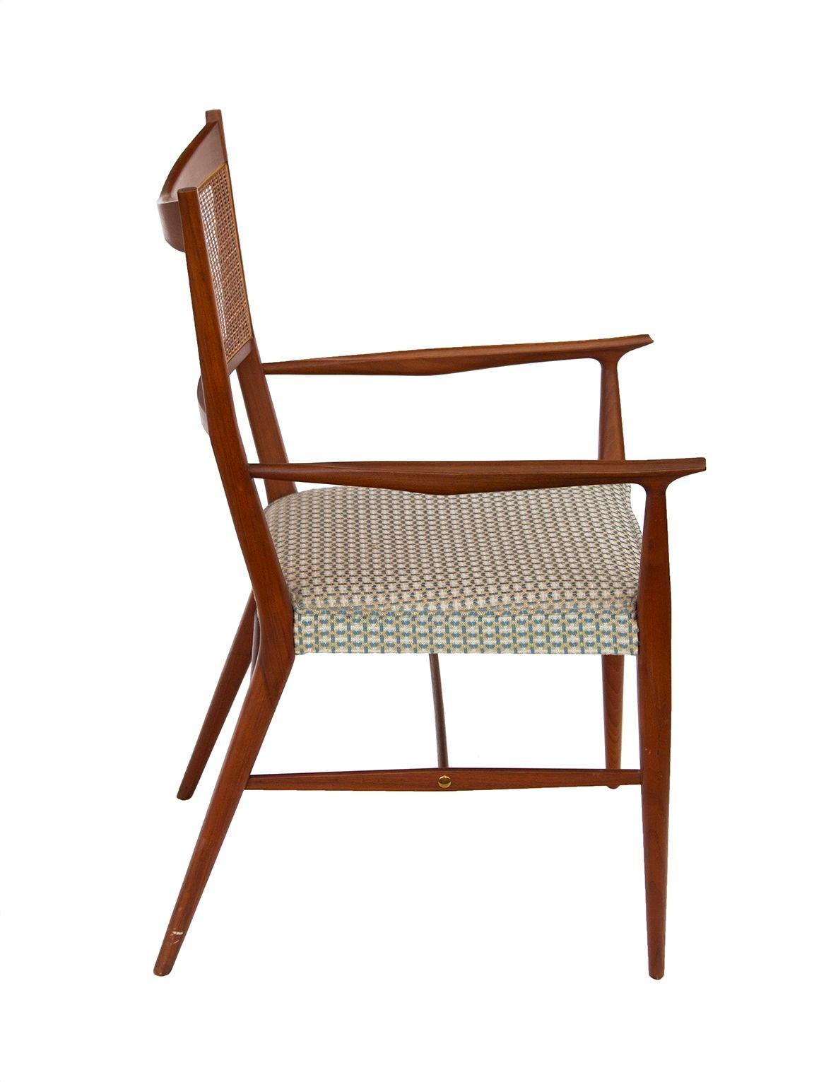 Paul McCobb for Calvin Walnut Dining Chairs with Caned Backs Directional , S/6 For Sale 10