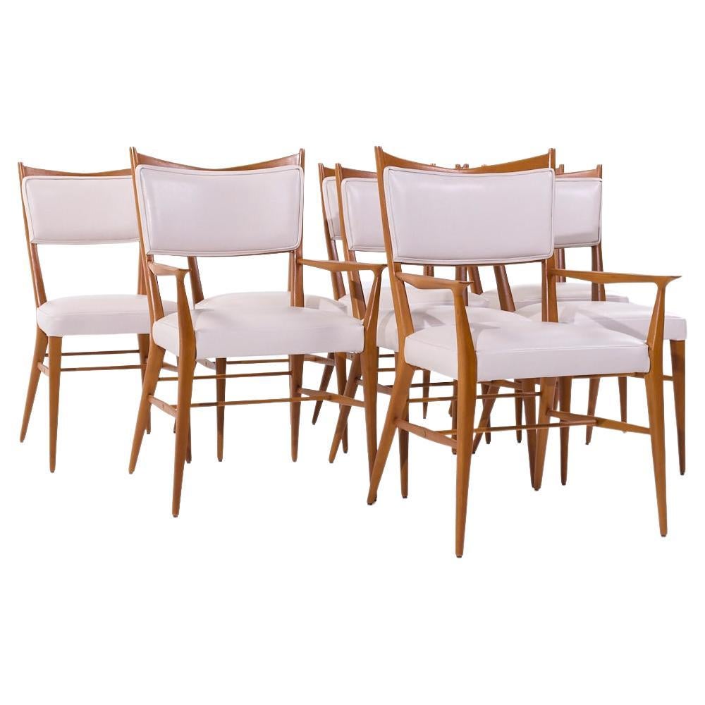 Paul McCobb for Calvin's Irwin Collection Leather Dining Chairs - Set of 8