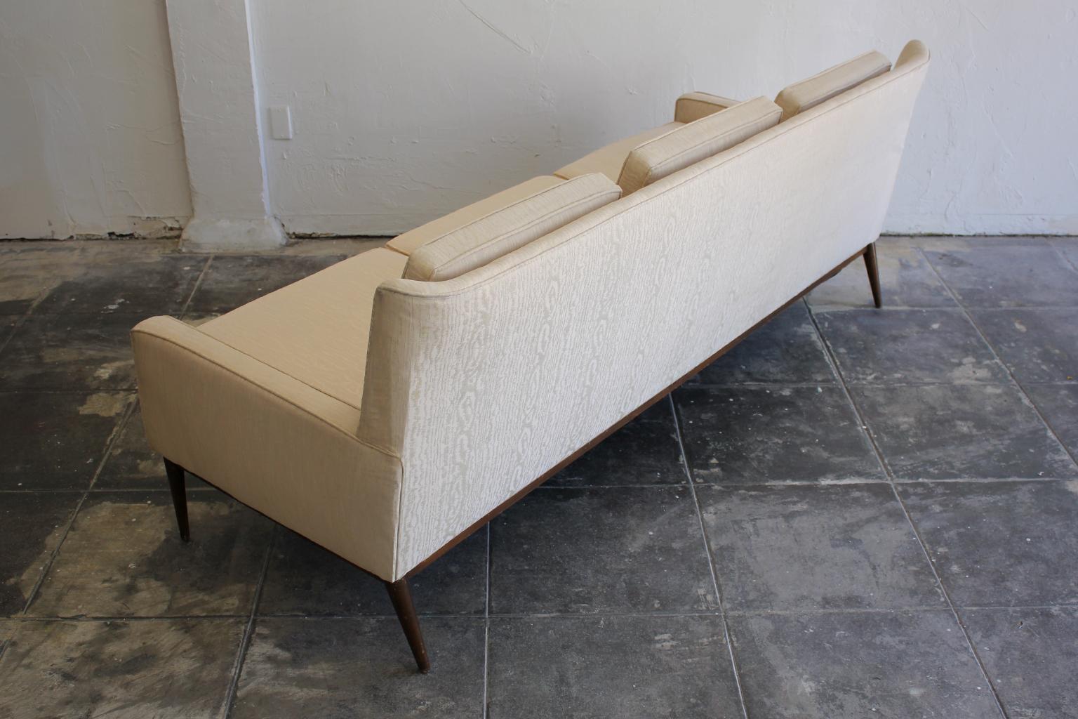 Upholstery Paul McCobb for Directional 1950s Modernist Wingback Sofa Model 1307