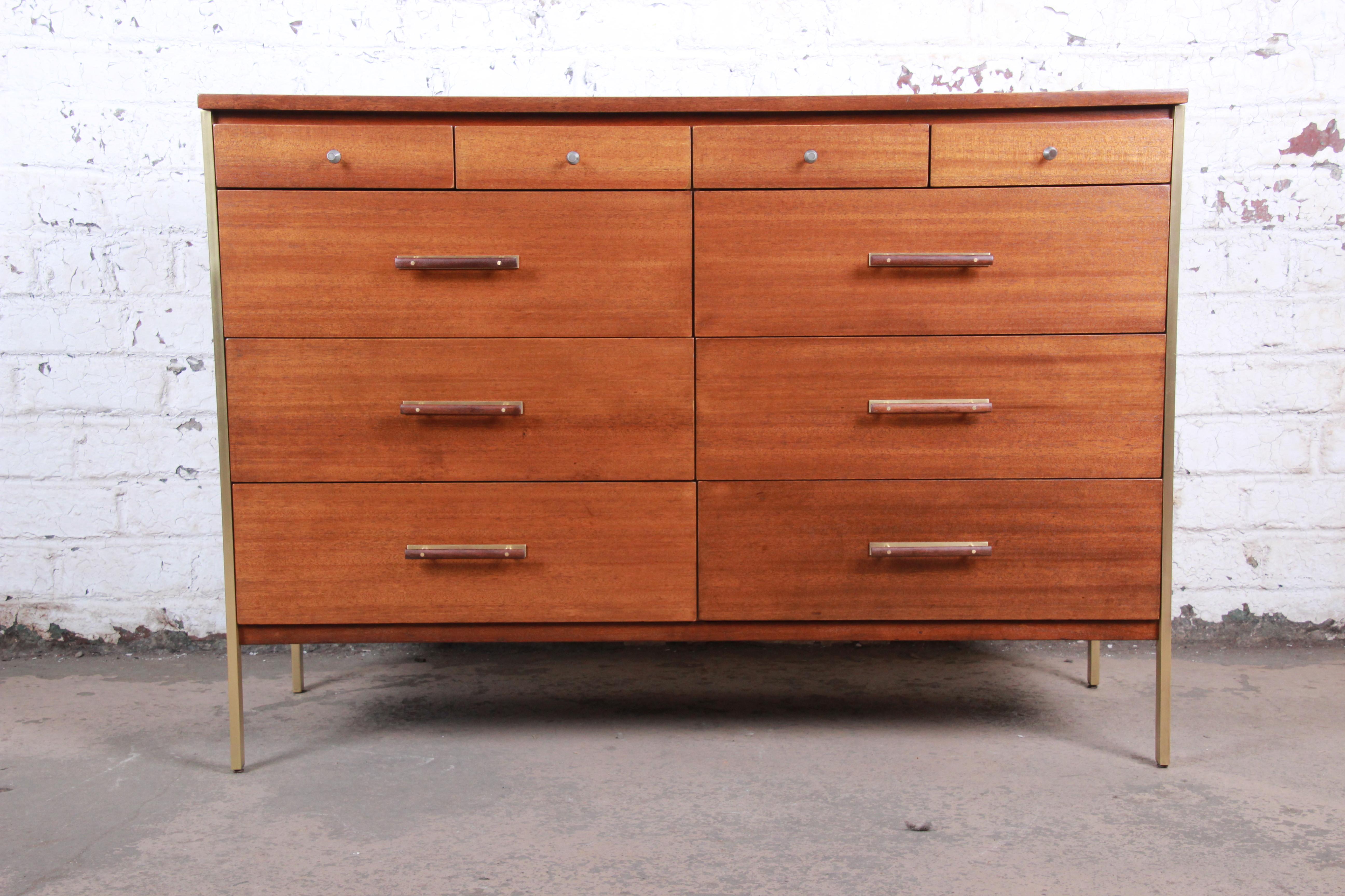 A rare and exceptional Mid-Century Modern 10-drawer chest of drawers or credenza

Designed by Paul McCobb for Directional Furniture 