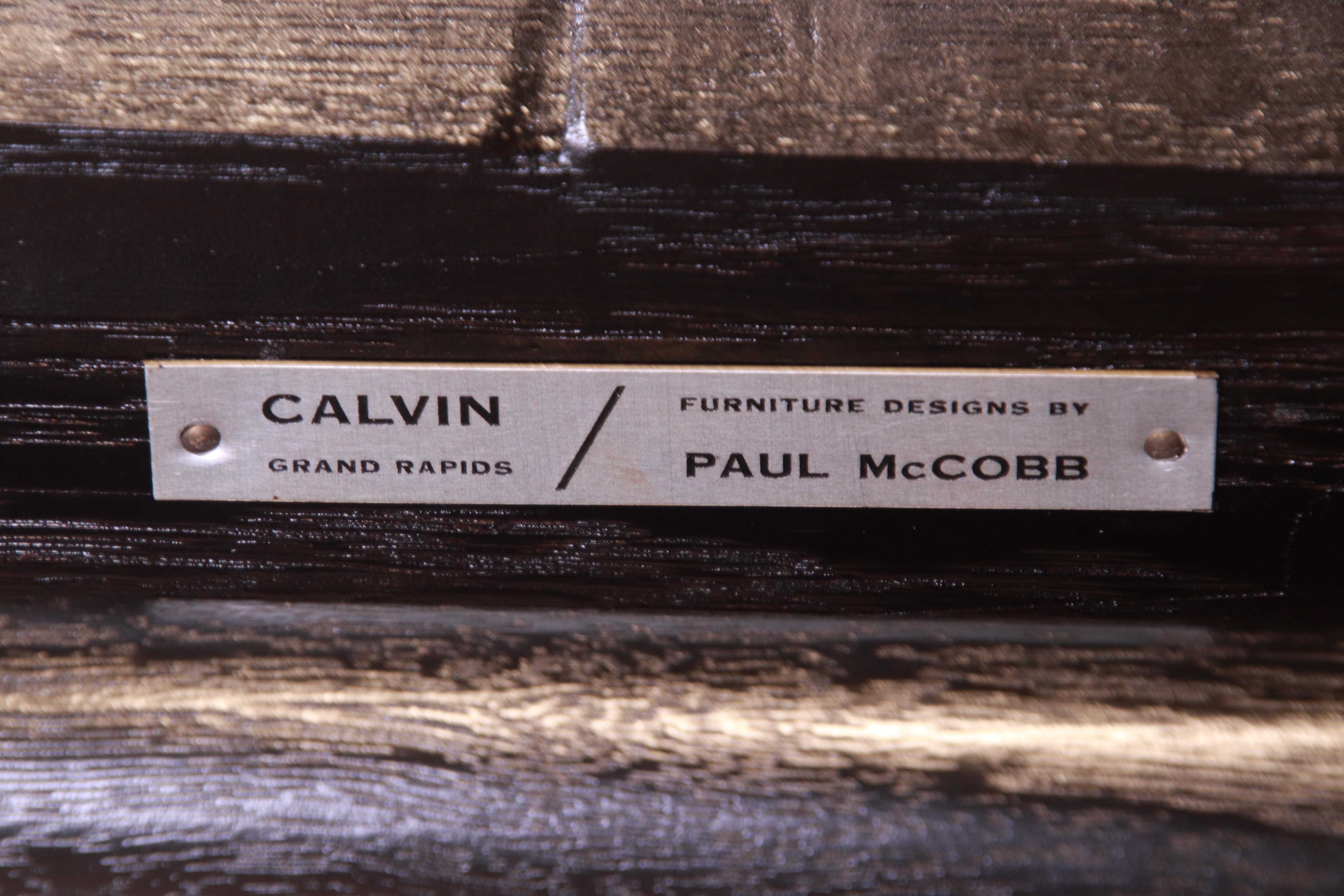Paul McCobb for Directional Black Lacquer and Brass Boat-Shaped Dining Table 14