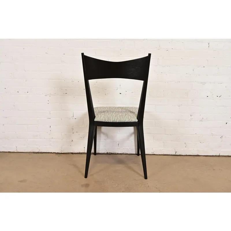 Paul McCobb für Directional Schwarz lackierte Fliege Esszimmerstühle, Paar im Angebot 6