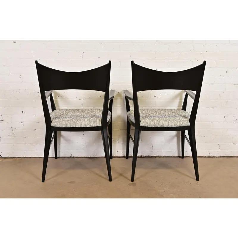 Paul McCobb für Directional Schwarz lackierte Esszimmerstühle, vollständig restauriert im Angebot 8