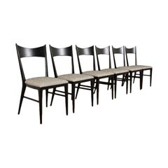 Paul McCobb for Directional Black Lacquered Dining Chairs, Fully Restored