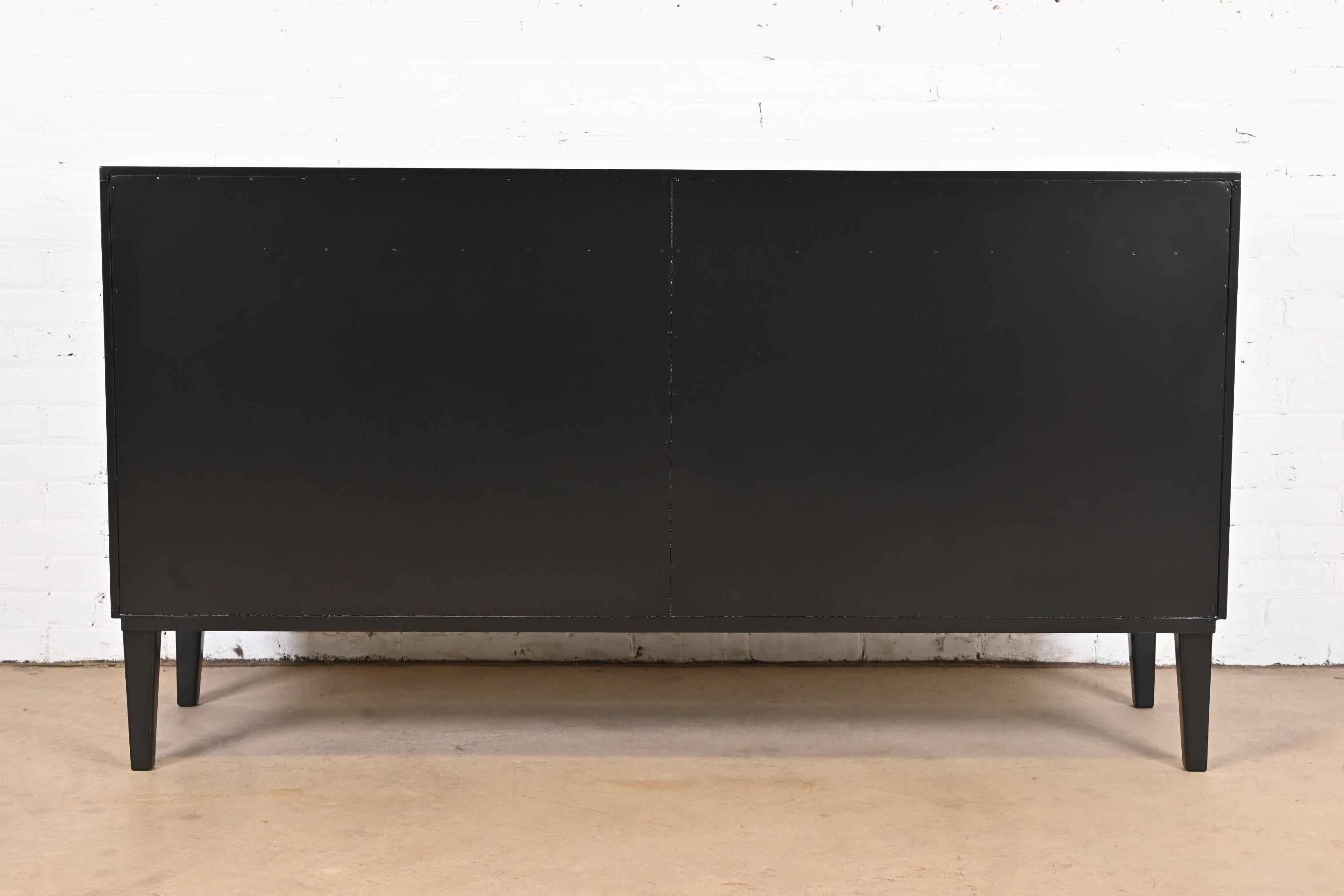 Paul McCobb for Directional Black Lacquered Dresser, Newly Refinished 7