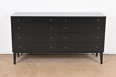 Paul McCobb for Directional Black Lacquered Dresser, Newly Refinished