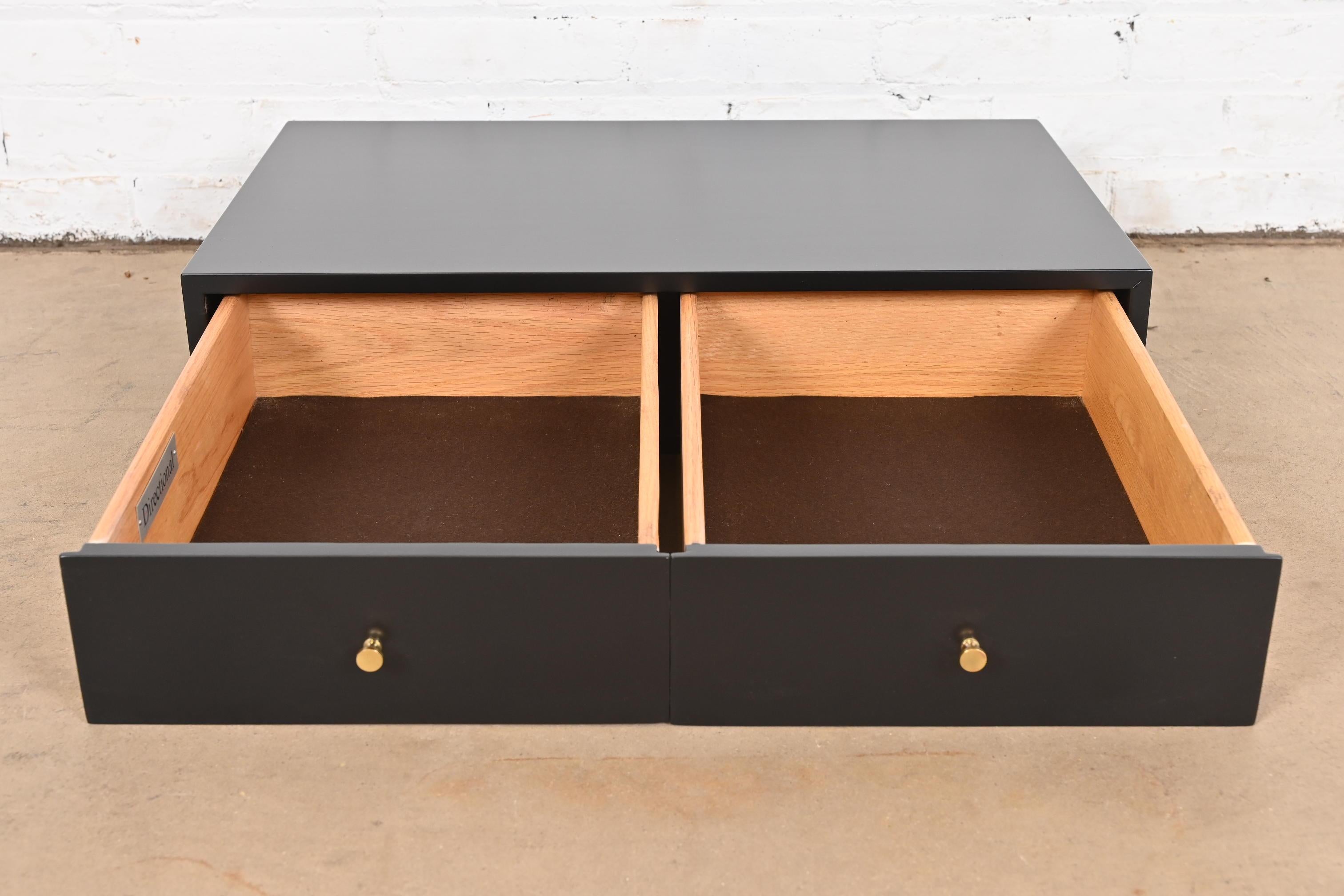 Paul McCobb for Directional Black Lacquered Jewelry Chest, Newly Refinished For Sale 3