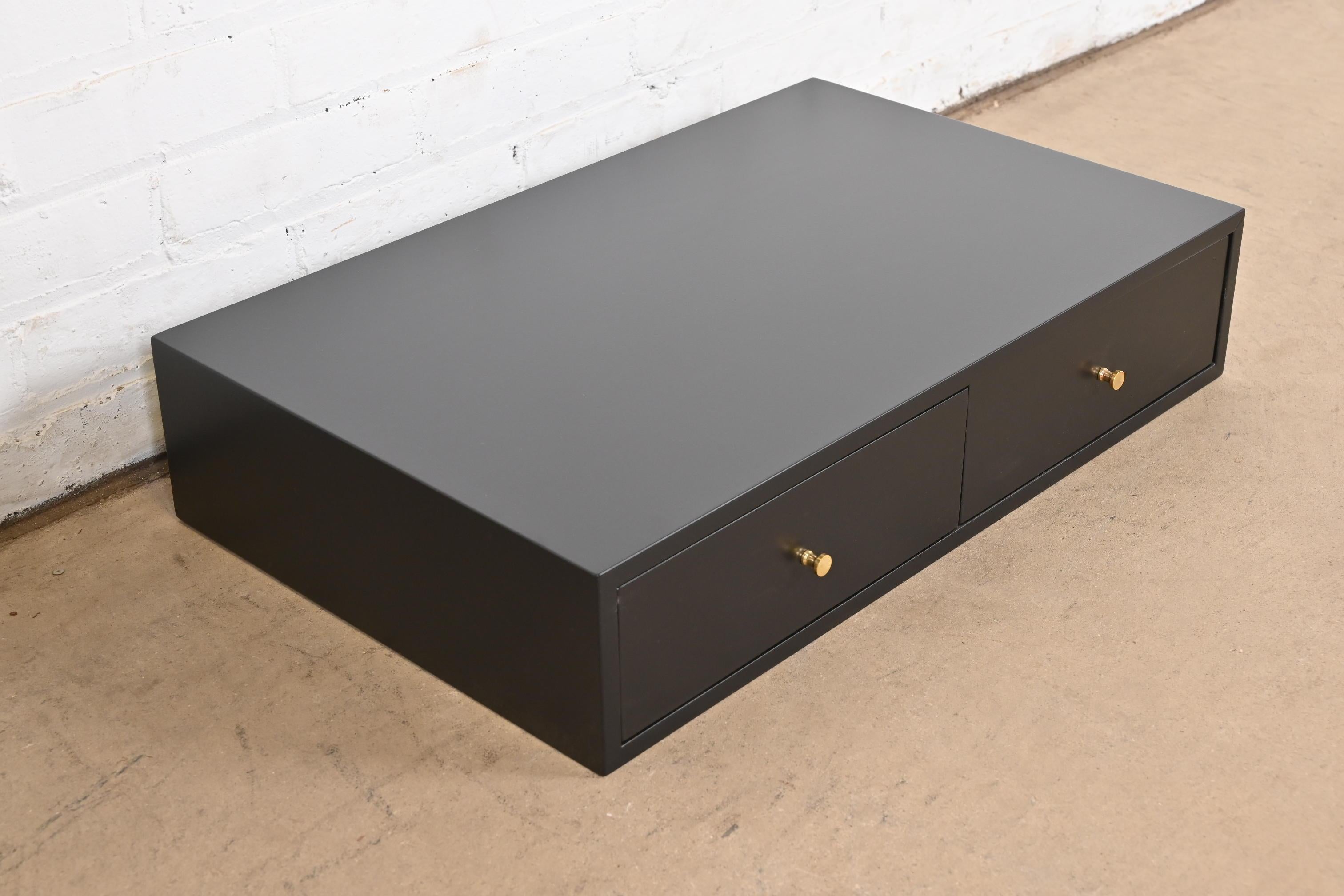 Mid-20th Century Paul McCobb for Directional Black Lacquered Jewelry Chest, Newly Refinished For Sale