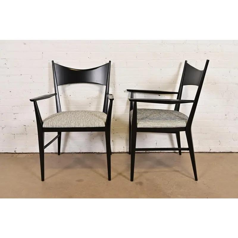Paul McCobb für Directional Bow Tie Armchairs oder Dining Captain Chairs, Paar im Angebot 4