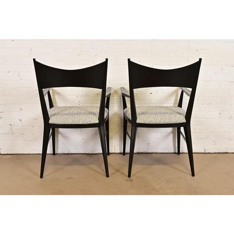 Paul McCobb für Directional Bow Tie Armchairs oder Dining Captain Chairs, Paar im Angebot 5
