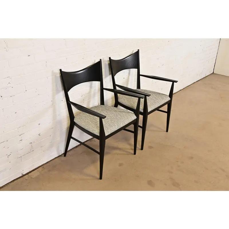 Paul McCobb für Directional Bow Tie Armchairs oder Dining Captain Chairs, Paar im Zustand „Gut“ im Angebot in South Bend, IN